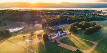 Aerial view of Castle Hill Cider