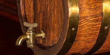 A barrel containing bourbon from Silverback Distillery in Afton, Virginia