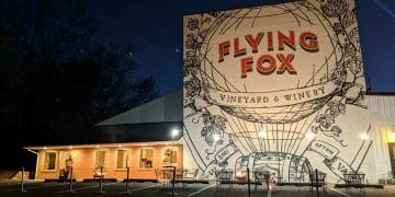Exterior of the Flying Fox Vineyard and Winery in Afton, Virginia