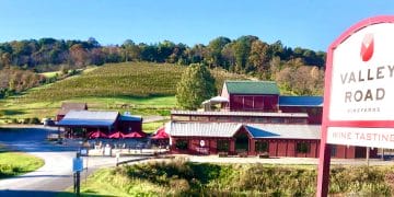 Landscape view of Valley Road Vineyards